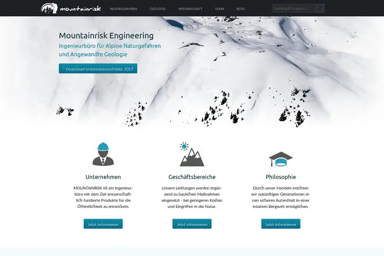 Screenshot mit dem Tablet von mountainrisk.de